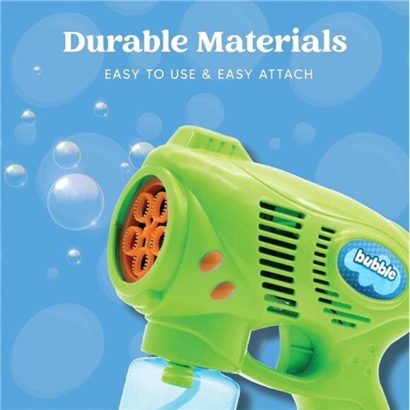 2 Kids Bubble Gun with 2 Bottles Refill Solution, Bubble Machine Gun - Picture 5 of 16